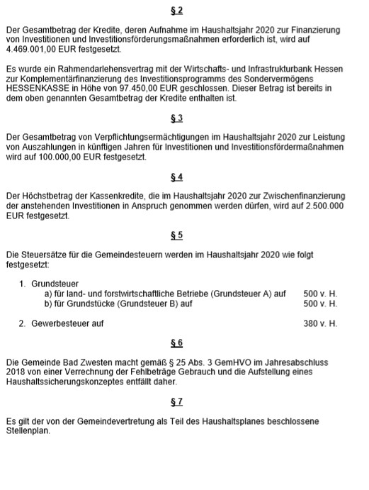 Haushaltssatzung Und Bekanntmachung | Startseite